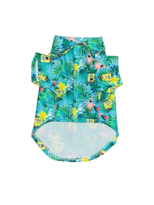 Camisa Hawaiana de Bob Esponja para Mascotas – Diversión, Playa y Estilo Tropical - Imagen 2
